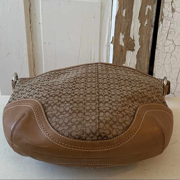 Coach brown tan logo shoulder bag - Picture 5 of 7